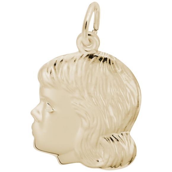 Young Girl's Head Charm