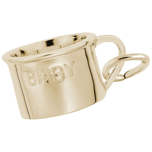 Inscribed Baby Cup Charm