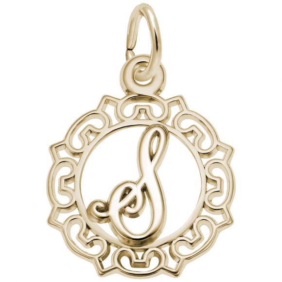 Ornate Script Initial S Charm
