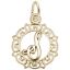 Ornate Script Initial S Charm
