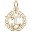 Ornate Script Initial X Charm