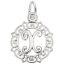 Ornate Script Initial X Charm