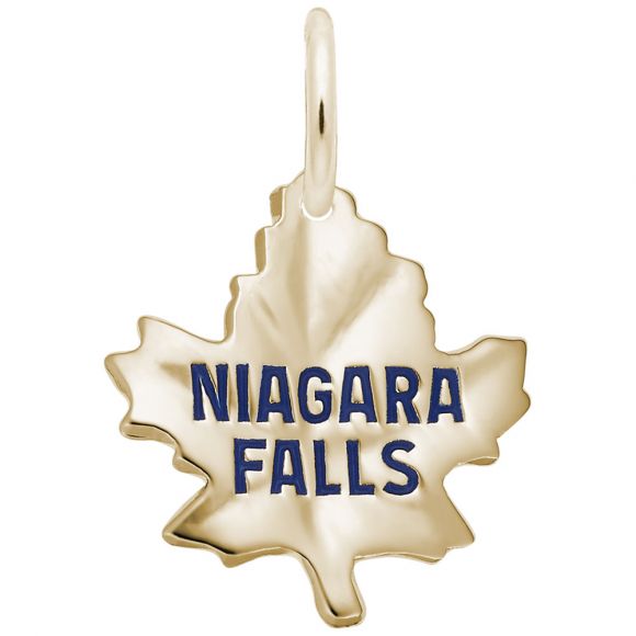 Niagara Falls Maple Leaf - Small Charm