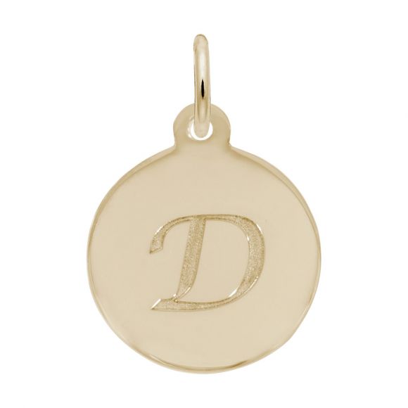 Script Initial Disc Charm-Letter D