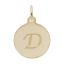 Script Initial Disc Charm-Letter D