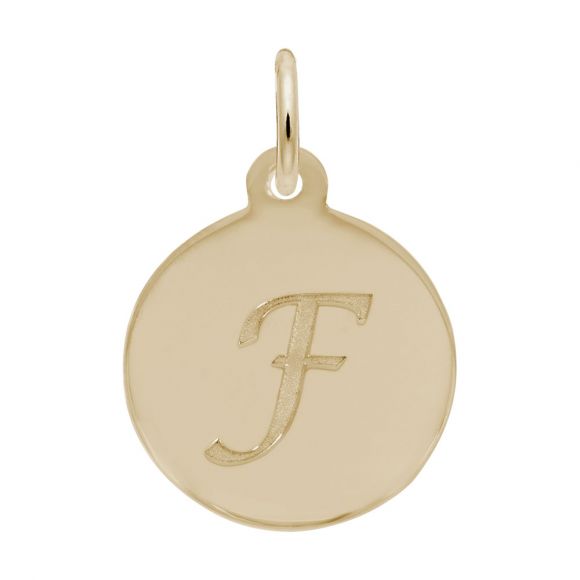 Script Initial Disc Charm-Letter F