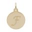 Script Initial Disc Charm-Letter F