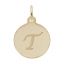 Script Initial Disc Charm-Letter T