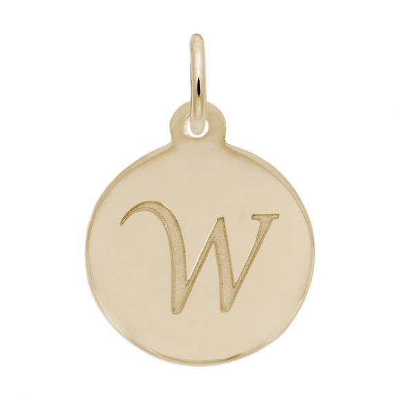 Script Initial Disc Charm-Letter w