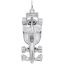 Modern Open Wheel Race Car Charm