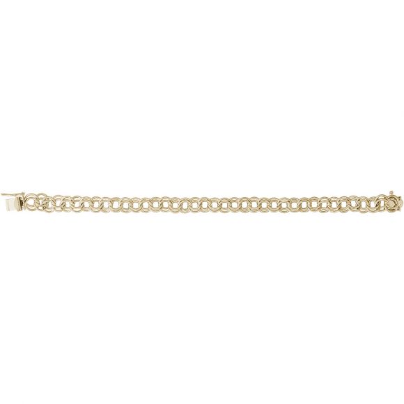 Large Double Link Curb Classic Bracelet