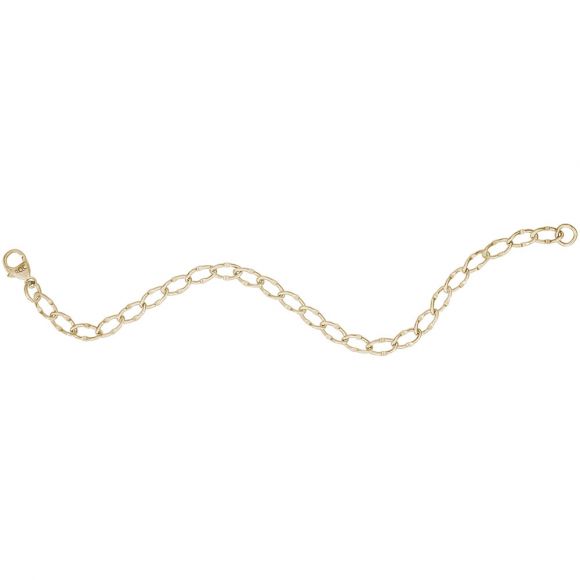 Dapped Single Link Curb Classic Bracelet