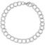 Large Double Link Dapped Curb Classic Bracelet