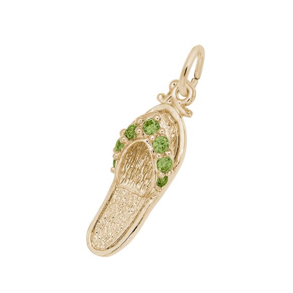 Sandal with Peridot Stones Charm