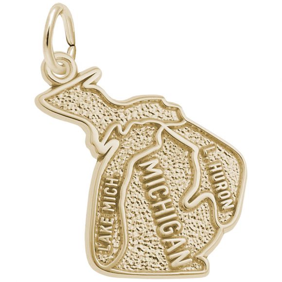 Michigan Map Charm