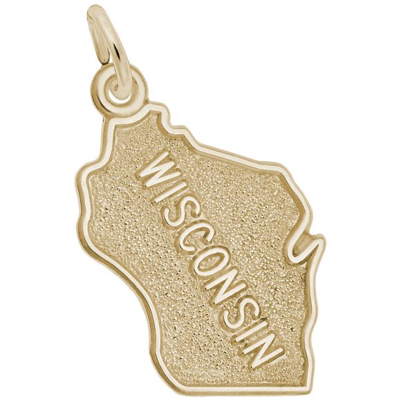 Wisconsin Map Charm