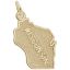 Wisconsin Map Charm