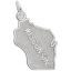 Wisconsin Map Charm