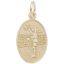 Volleyball Player Oval Disc Charm