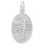 Volleyball Player Oval Disc Charm