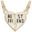 Best Friend Shared Heart Charm