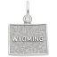 Wyoming Map Charm