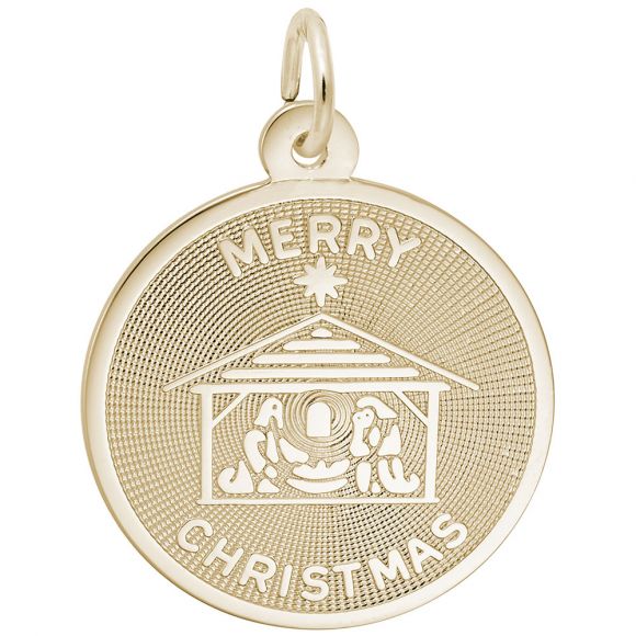 Merry Christmas Nativity Disc Charm