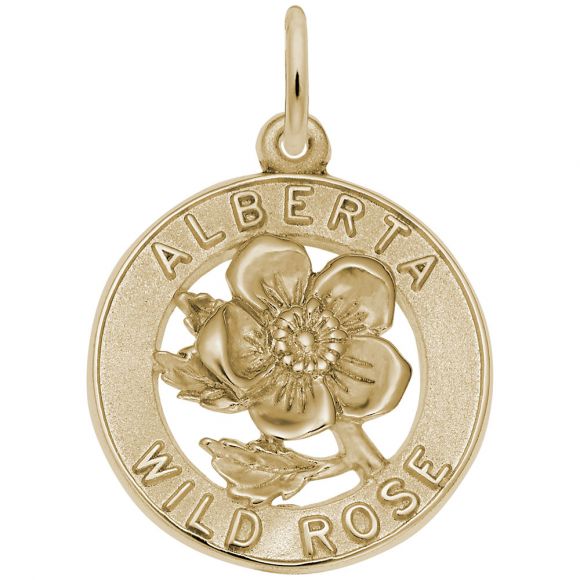 Alberta Wild Rose Charm