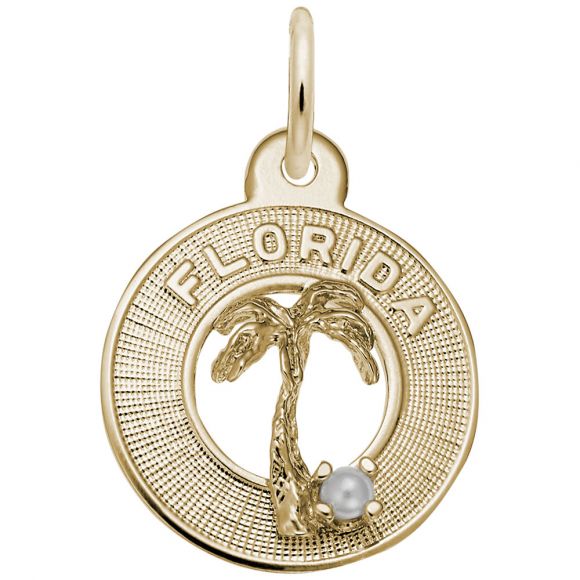 Small Florida Palm Tree Ring Charm