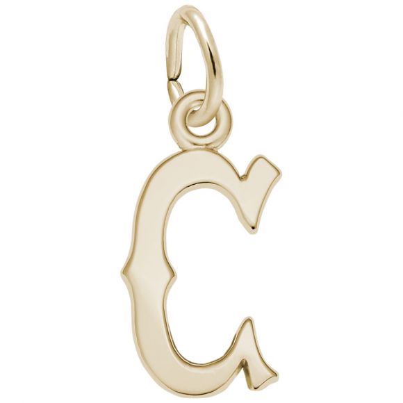 Blackletter Initial C Charm