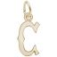 Blackletter Initial C Charm