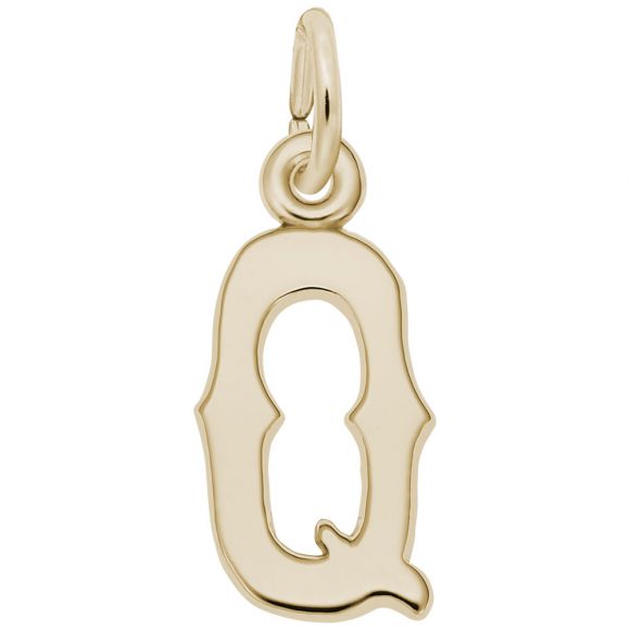 Blackletter Initial Q Charm