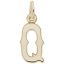 Blackletter Initial Q Charm
