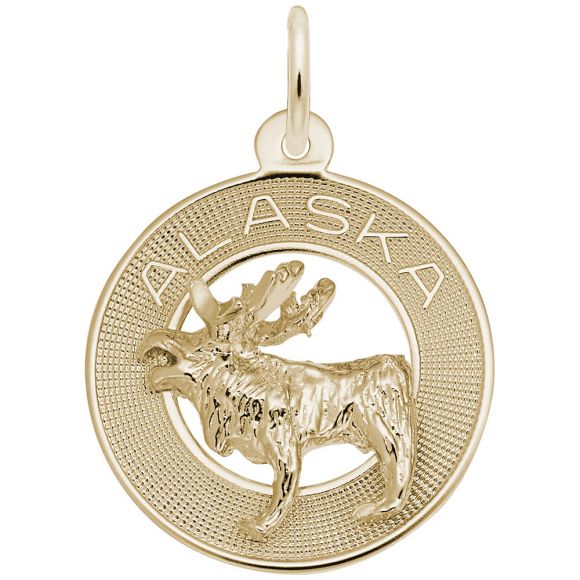 Alaska Moose Ring Charm