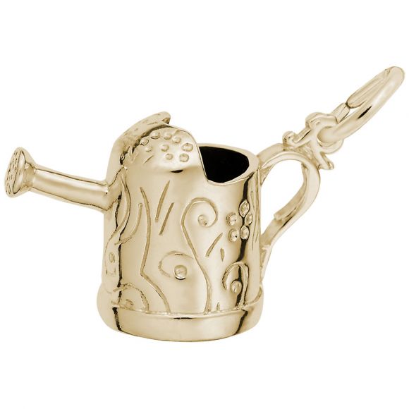 Watering Can with Swirl Decor Charm