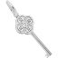 Key to My Heart April Stone Charm