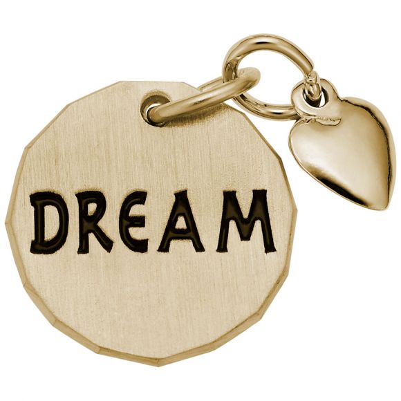 Dream Tag with Heart Accent Charm